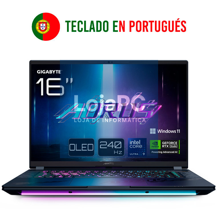 GIGABYTE AORUS MASTER 16 BZHC6PTE64SP computador portátil Intel Core Ultra 9 275HX Portátil 40,6 cm (16") WQXGA 32 GB DDR5-SDRAM 1 TB SSD NVIDIA GeForce RTX 5090 Wi-Fi 7 (802.11be) Windows 11 Pro Preto