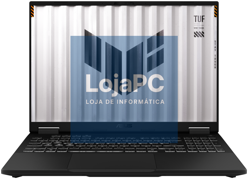 ASUS TUF Gaming F16 TUF608JMI-TU345 - Computador Portátil Gaming de 16" WUXGA 144Hz (Core i5-14450HX, 16GB RAM, 512GB SSD, RTX 5060 8GB, sem Sistema Operativo) Cinzento Jager - Teclado QWERTY espanhol