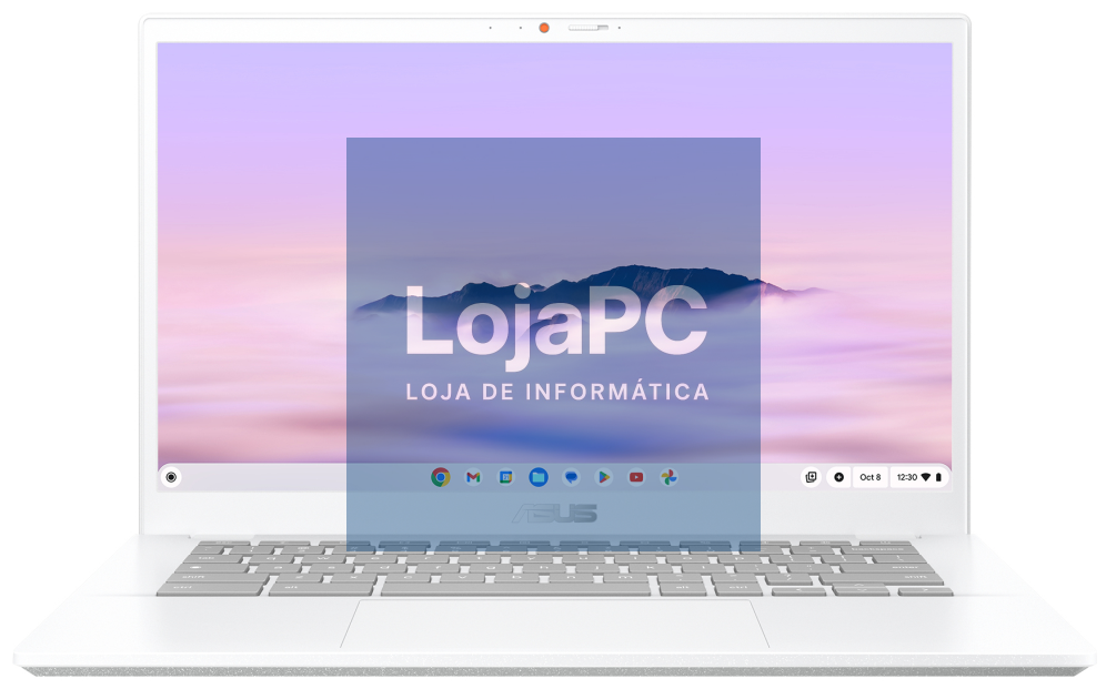ASUS Chromebook Plus CX34 CX3402CVA-PQ1339 - Computador Portátil 14" Full HD (Intel Core 3 100U, 8GB RAM, 256GB UFS, Graphics, ChromeOS) Branco Perla - Teclado QWERTY espanhol
