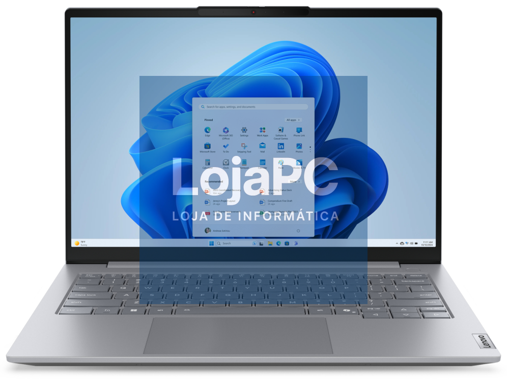Lenovo ThinkBook 14 G8 IAL Intel Core Ultra 5 135H Portátil 35,6 cm (14") WUXGA 16 GB DDR5-SDRAM 512 GB SSD Wi-Fi 6E (802.11ax) Windows 11 Pro Cinzento Espanhol