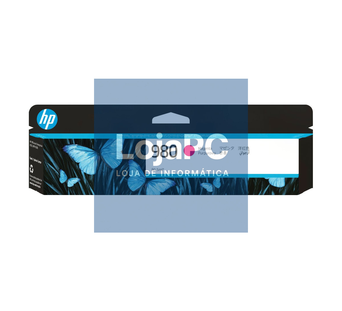 HP 980A original Ink cartridge D8J08A magenta standard capacity 80.5ml 6.600 pages 1-pack Office jet Enterprise