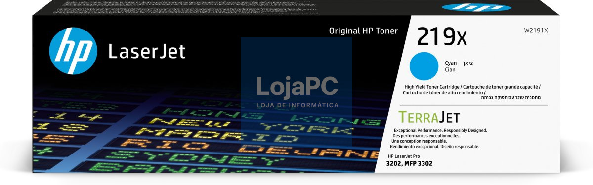 HP 219X High Yield Cyan Original LaserJet Toner Cartridge