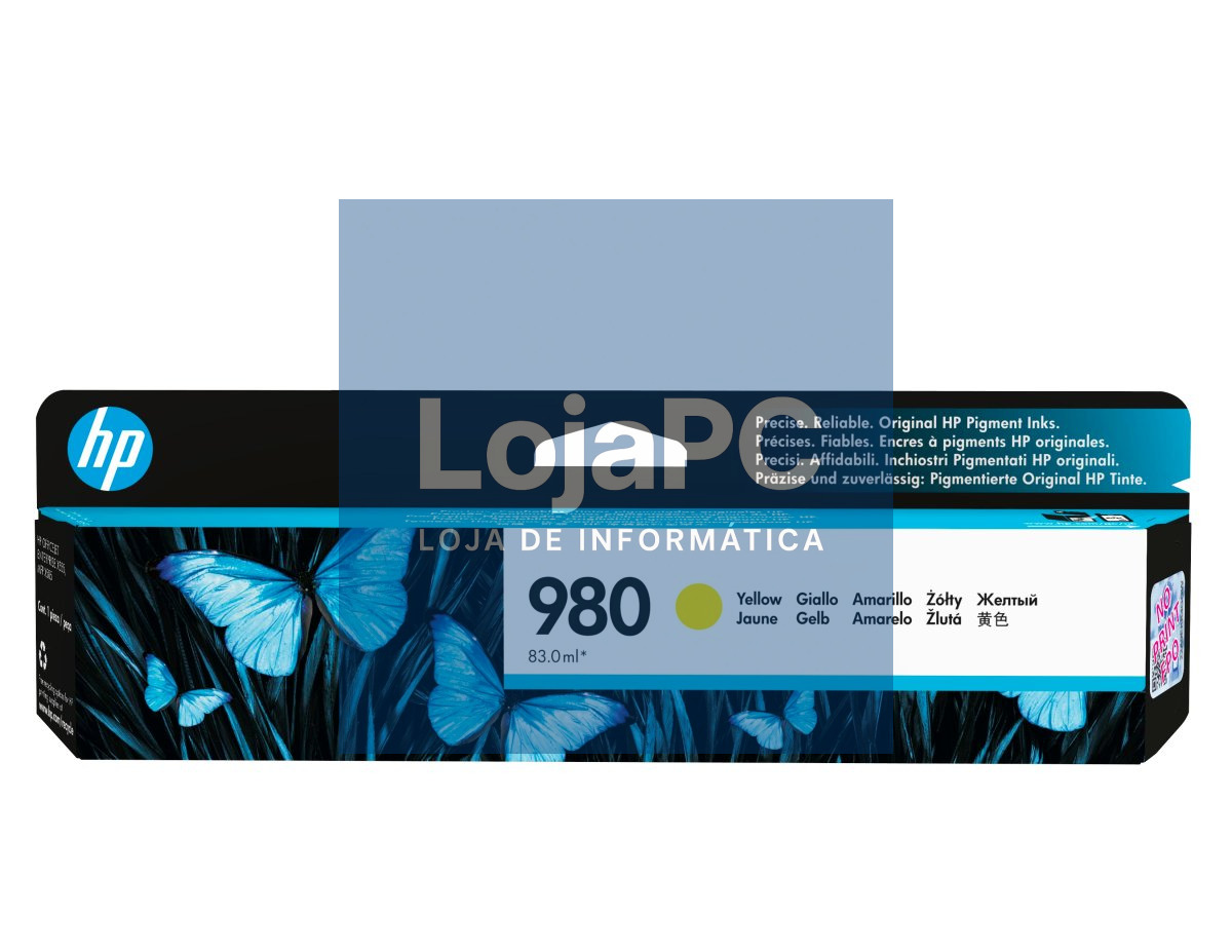 HP 980A original Ink cartridge D8J09A yellow standard capacity 83ml 6.600 pages 1-pack Office jet Enterprise