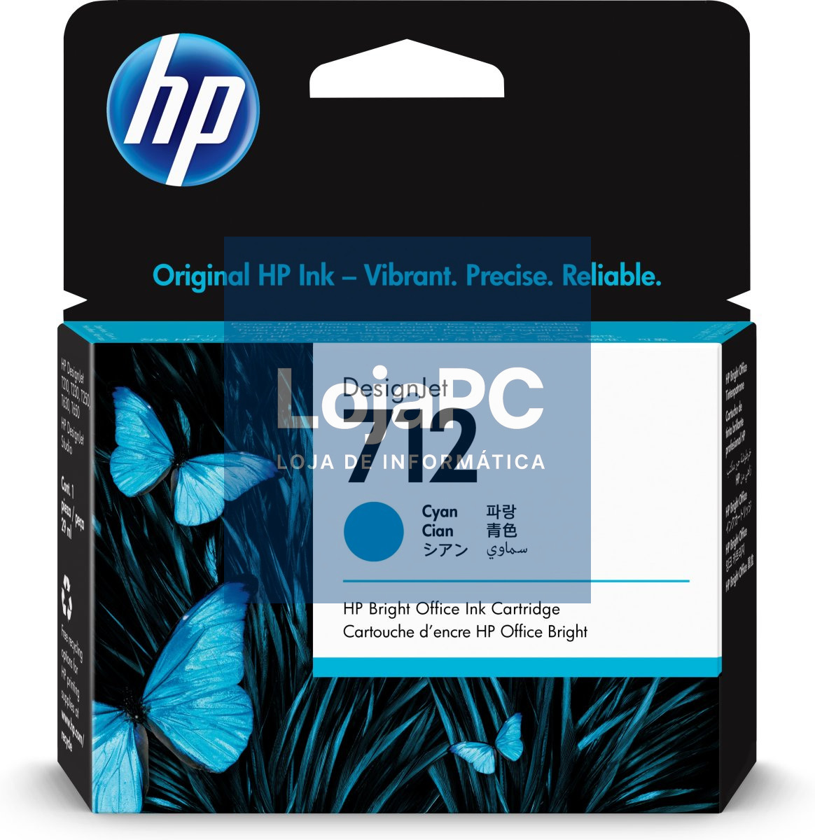HP 712 29-ml Cyan DesignJet Ink Cartridge