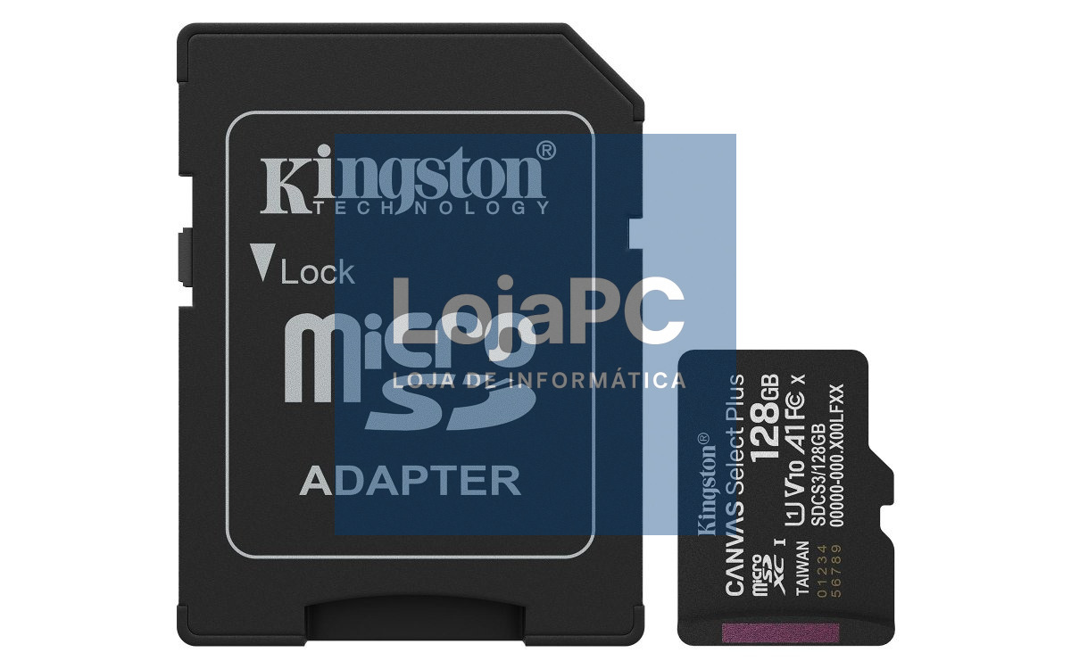 Kingston 128GB microSDXC Canvas Select Plus Gen3 150MB/s A1 Card + Adapter