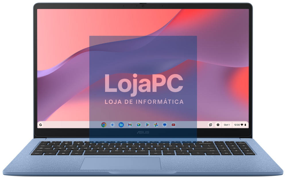 ASUS Chromebook CM1505CM4A-S70064 - Computador Portátil 15.6" Full HD (MediaTek Kompanio 540, 4GB RAM, 128GB eMMC, ARM Mali-G57 MC2, ChromeOS) Azul Tela - Teclado QWERTY espanhol