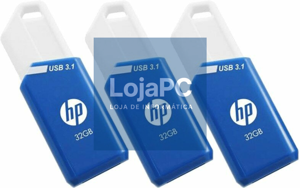 HP x755w Triplo Pack unidade flash USB 32 GB USB tipo A 3.2 Gen 1 (3.1 Gen 1) Azul, Branco