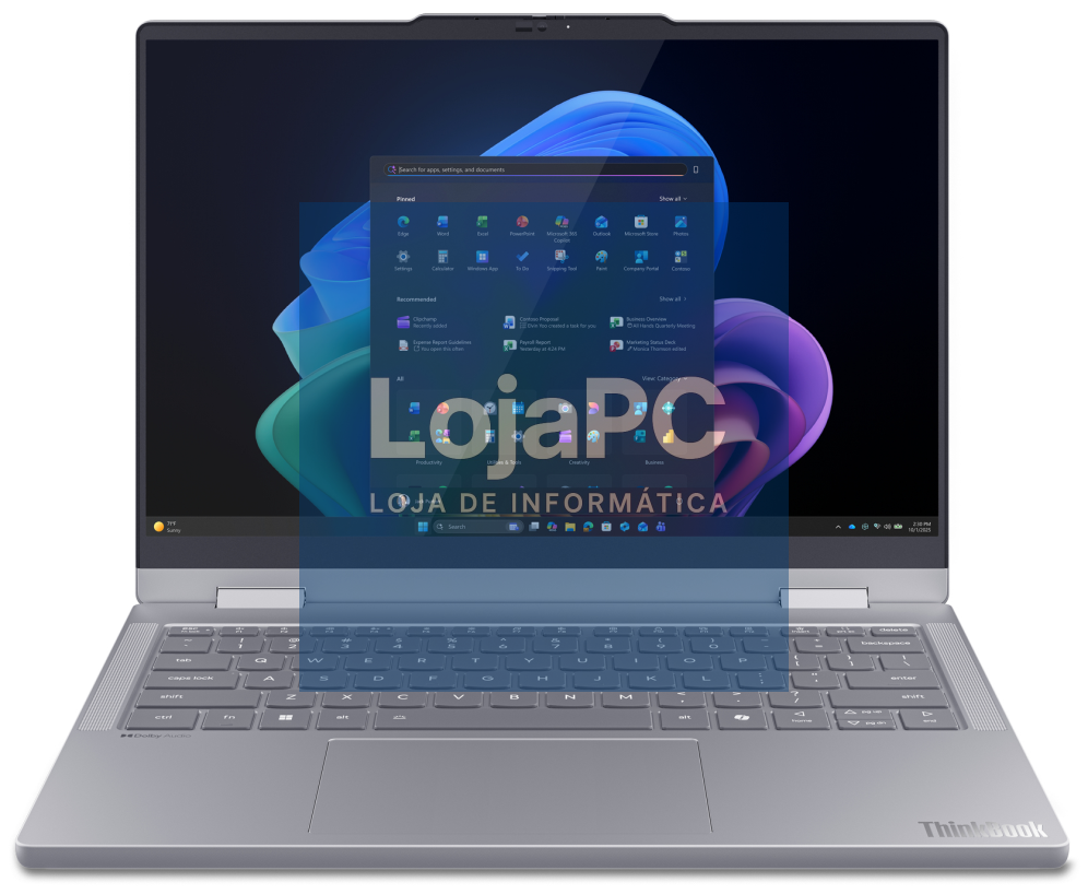 Lenovo ThinkBook 14 2-in-1 G6 IPL Copilot+ PC Intel Core Ultra 5 325 Híbrido (2-en-1) 35,6 cm (14") Ecrã táctil WUXGA 16 GB DDR5-SDRAM 512 GB SSD Wi-Fi 7 (802.11be) Windows 11 Pro Cinzento Espanhol