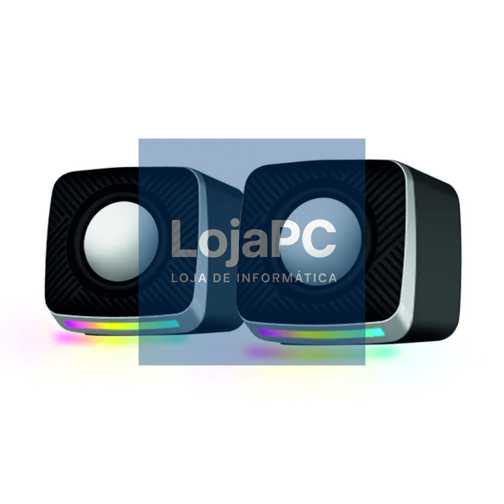 Conjunto 2 Colunas LED RGB p/ PC 2x3W USB 2.0