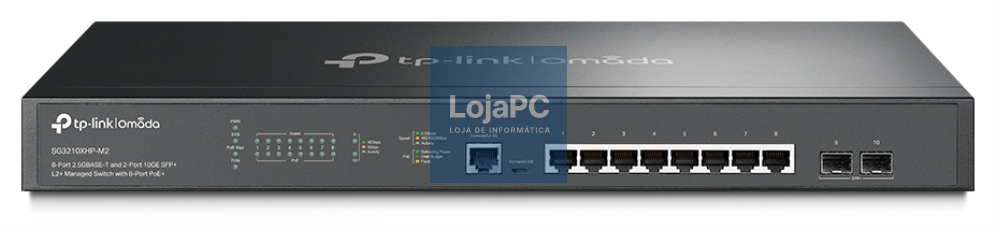 TP-Link Omada SG3210XHP-M2 switch Gerido L2+ 2.5G Ethernet (100/1000/2500) Energia sobre Ethernet (PoE) 1U Preto
