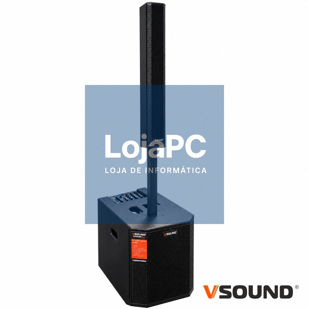 Sistema Som Amplificado Pro 1.1 12" 2000W BT/DSP VSOUND