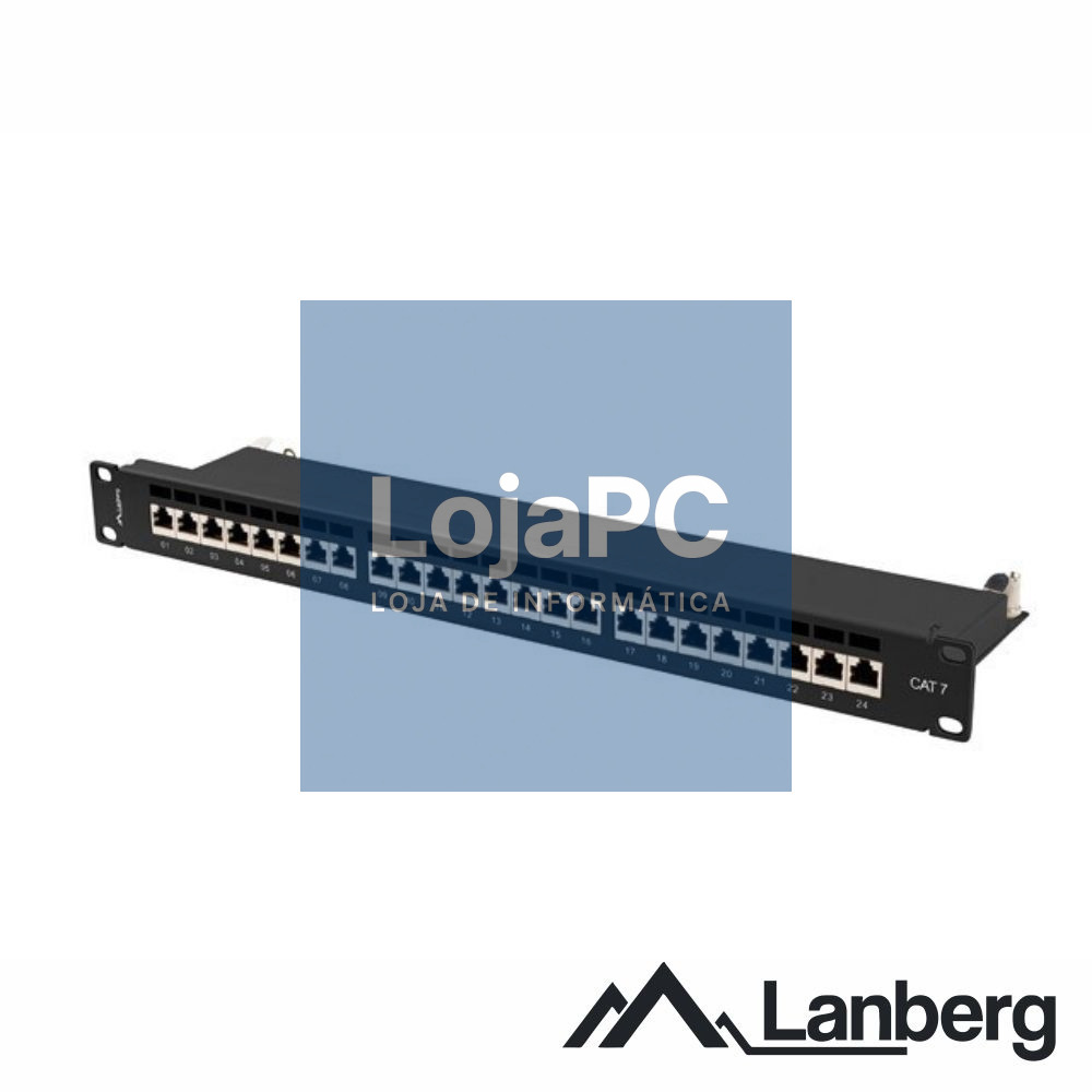 Patch Painel 24 Portas Blindado RJ45 CAT7 1U 19" LANBERG