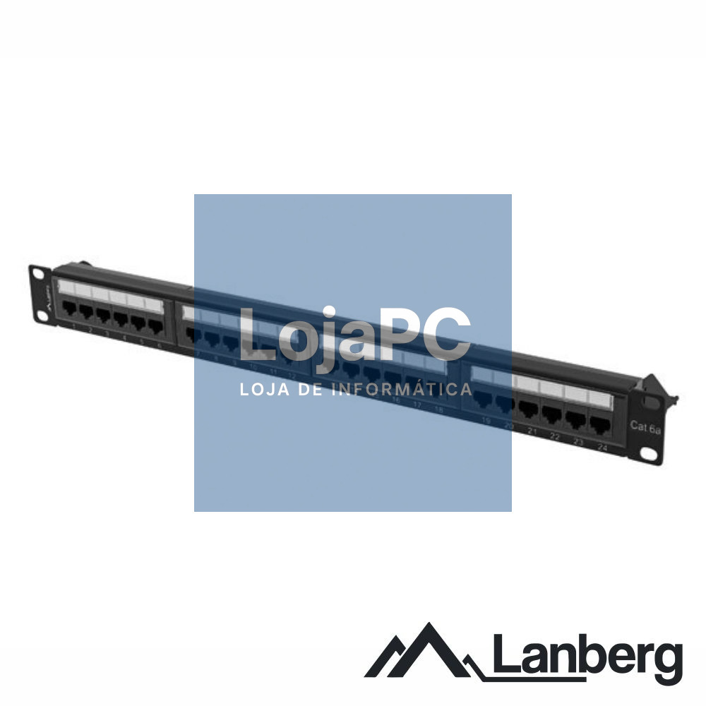 Patch Panel 24 Portas RJ45 CAT6A 1U 19" LANBERG