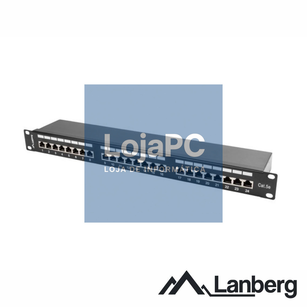 Patch Panel 24 Portas RJ45 CAT5E 1U 19" LANBERG