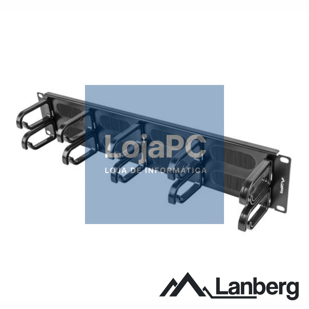 Painel Gestão De Cabos 19" 2U C/ Escova 10 Suportes LANBERG