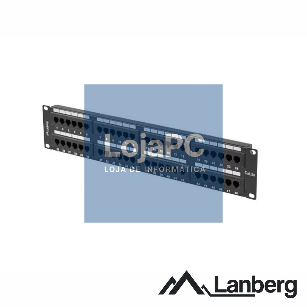 Patch Panel 48 Portas RJ45 CAT5E 2U 19" LANBERG