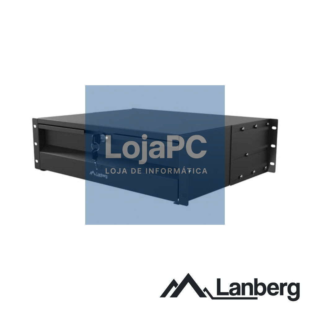 Gaveta c/Fecho P/ Armário Bastidor (Rack) 19" 3U LAMBERG