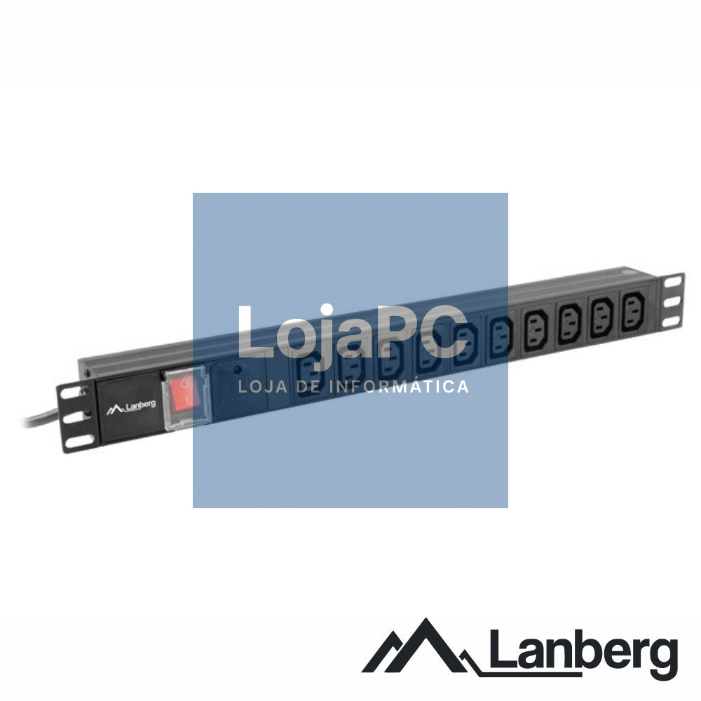 Extensão Elétrica 10xIEC C13 C/Int. C14 2m 19" LANBERG