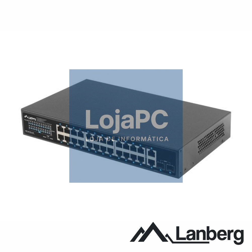 Switch De Rede Ethernet 1Gbps 24 Portas RJ45 Rack 19"