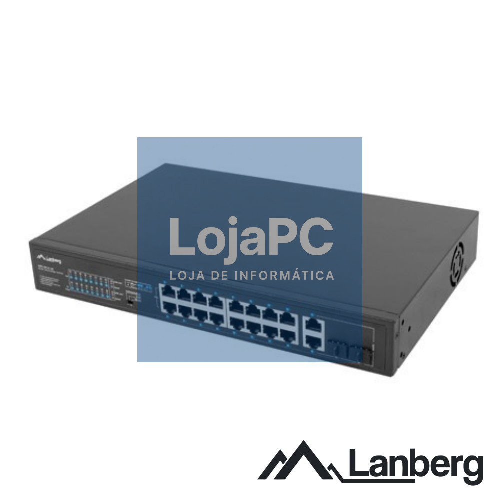 Switch 16x PoE+ 100Mbps 2x Combo Gigabit 150W LANBERG
