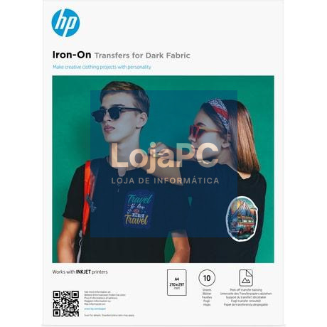 HP Iron-On Transfers for Dark Fabric, A4 (210 x 297 mm), 10 sheets