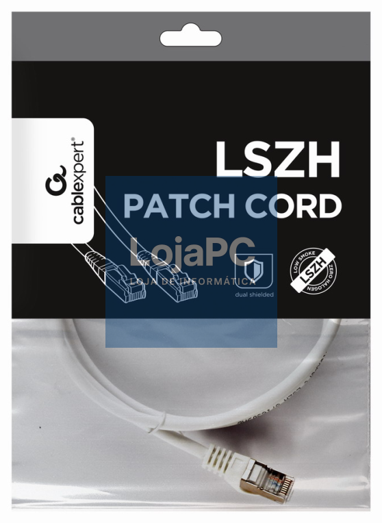 Gembird PP6A-LSZHCU-W-1M cabo de rede Branco Cat6a S/FTP (S-STP)