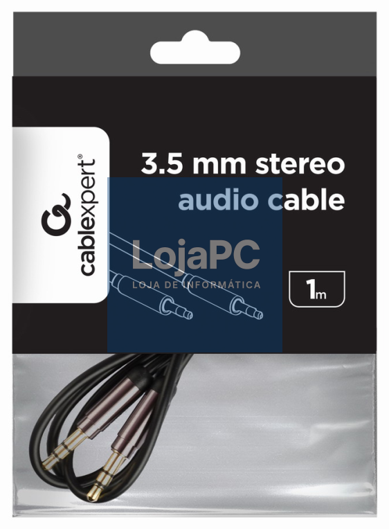 Gembird CCAP-444-1M cabo de audio 3,5mm Preto