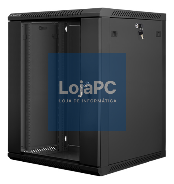 Lanberg WF01-6615-10B armário rack 15U Bastidor de parede Preto