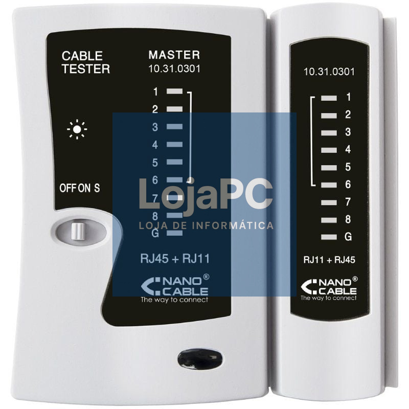 Tester Nanocable 10.31.0301 para RJ11-RJ12-RJ45