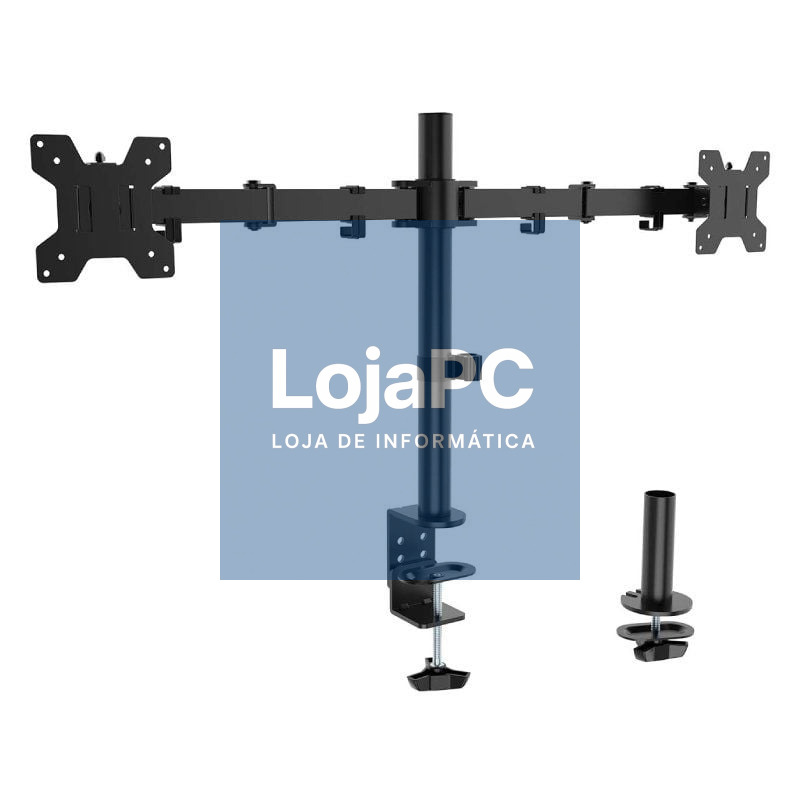 Suporte de mesa para 2 Monitores Aisens DT32TSR-279/ Rotativo/ Inclinável/ até 10kg