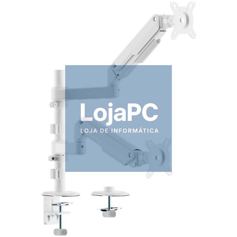 Suporte de mesa com Contrapeso para 2 Monitores Aisens DT32TSR-441/ Rotativo/ Inclinável/ até 9kg