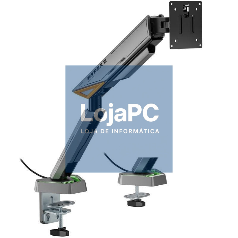 Suporte de mesa Gaming para Monitor Aisens DT49TSRRGB-347/ Rotativo/ Inclinável/ até 16kg/ com Iluminação RGB