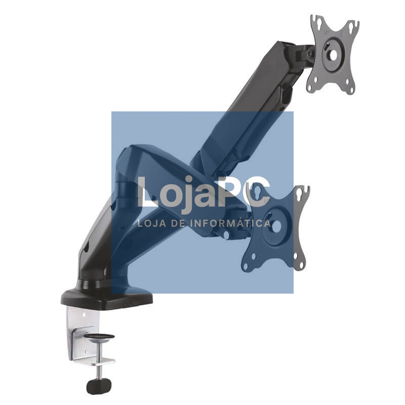 Suporte de mesa com Contrapeso para 2 Monitores Aisens DT27TSR-045/ Rotativo/ Inclinável/ até 9kg