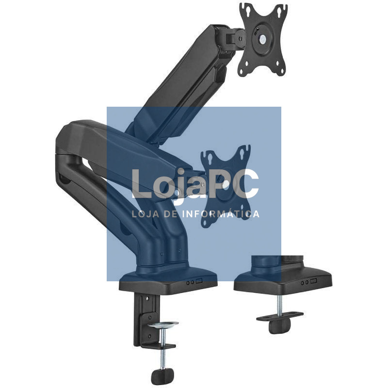 Suporte de mesa com Contrapeso para 2 Monitores o TV Aisens DT32TSR-221/Rotativo/ Inclinável/ até 9kg