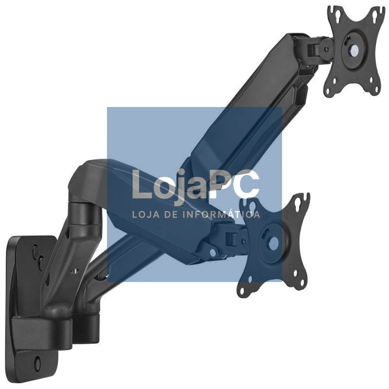 Suporte de parede para 2 Monitores o TV Aisens WT32TSR-225/ Rotativo/ Inclinável/ até 9kg