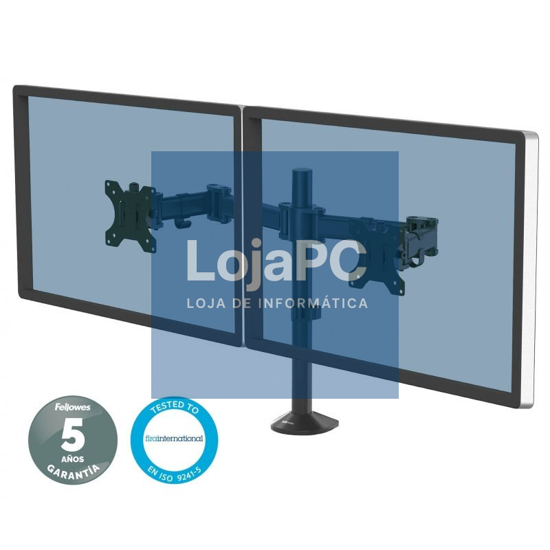 Suporte de mesa para 2 Monitores Fellowes 8502601/ até 8kg