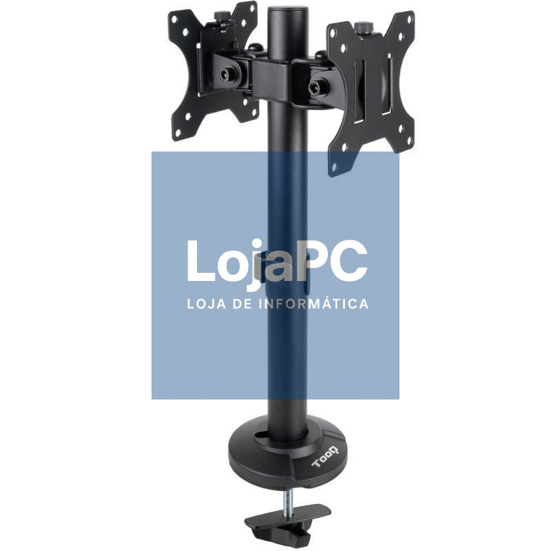 Suporte de mesa para 2 Monitores TooQ DB1132TN-B/ Rotativo/ Inclinável/ até 8kg