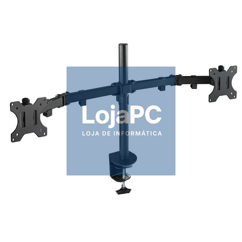 Suporte de mesa para 2 Monitores TooQ DB1232TN-B/ Rotativo/ Inclinável/ até 8kg