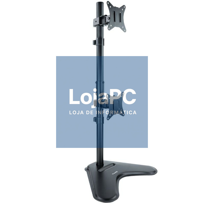 Suporte de Secretária para 2 Monitores TooQ DB1703TNV-B/ Rotativo/ Inclinável/ até 9kg