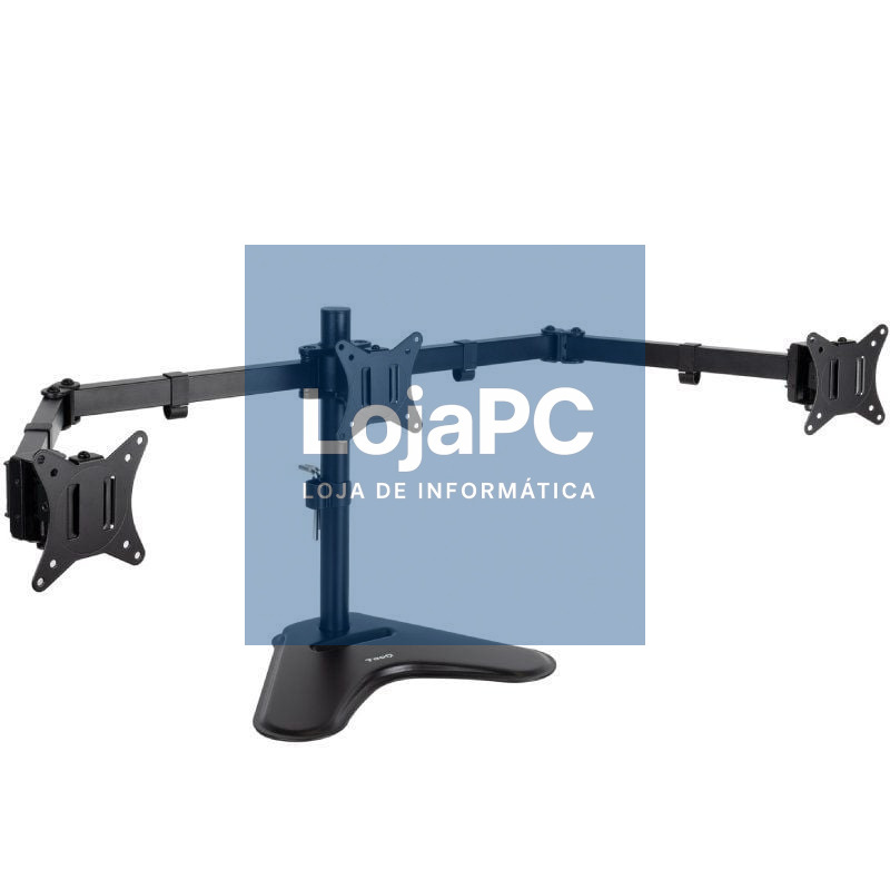 Suporte de Secretária para 3 Monitores TooQ DB1704TN-B/ Rotativo/ Inclinável/ até 7kg