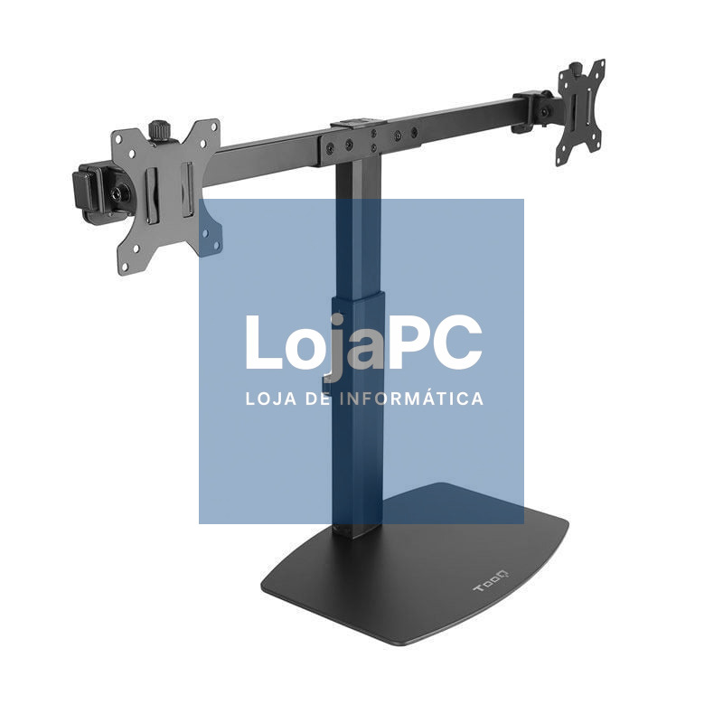 Suporte de Secretária para 2 Monitores TooQ DB1727TN-B/ Rotativo/ Inclinável/ até 6kg