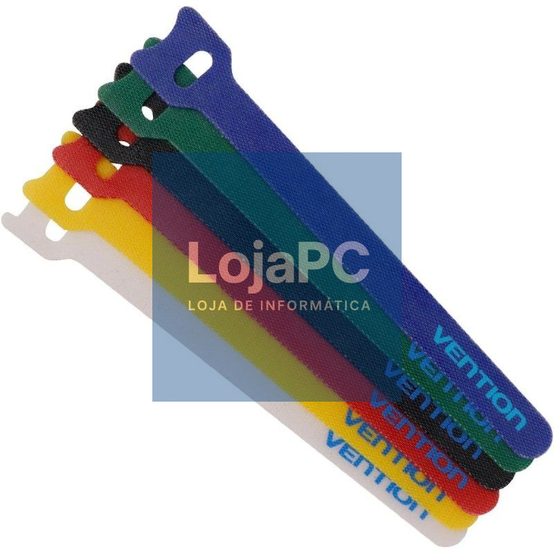 Tira Organizadora de Cabos Vention KAC00/ 15cm/ Pack de 6