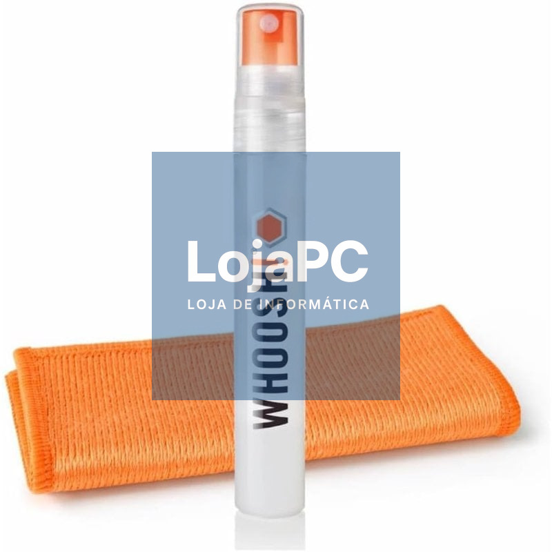 Kit Limpiador de Ecrãs de Bolsillo Whoosh Kit Pocket WSH001/ Spray 8ml + Pano Microfibra