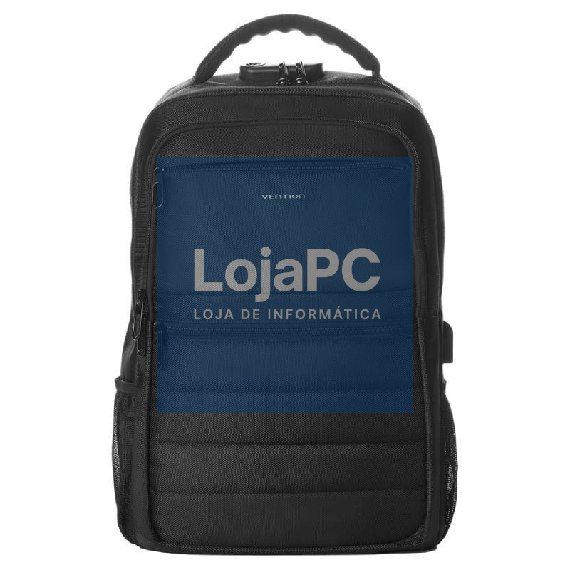 Mochila Vention KRKB0 para Portáteis até 17'/ 20L/ Impermeable/ Porta USB/ Antirrobo/ Preta