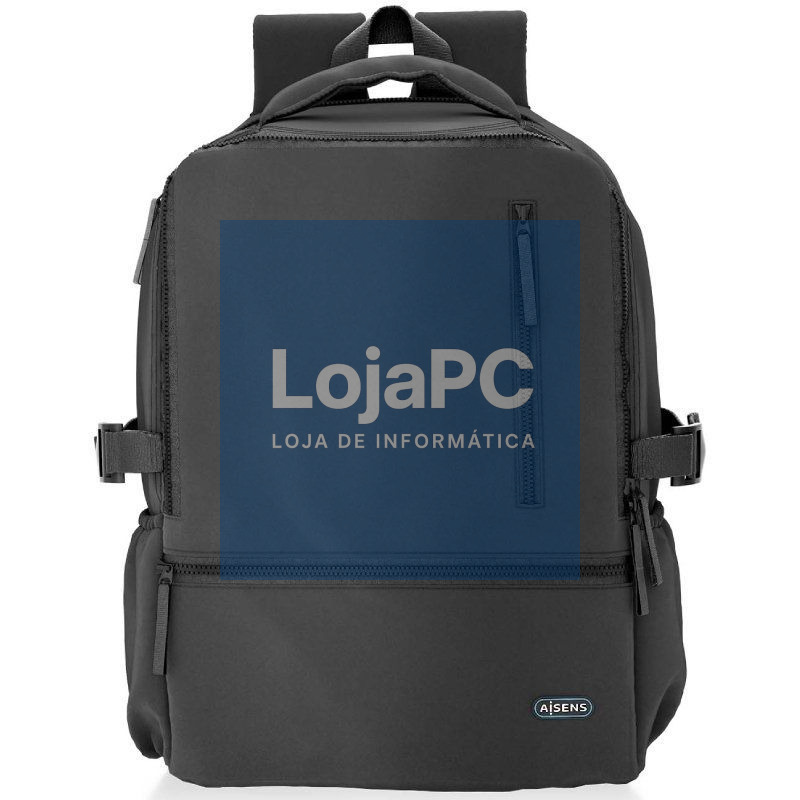 Mochila Aisens ASBG-BP086-BK para Portáteis até 15.6'/ Impermeable/ Preto