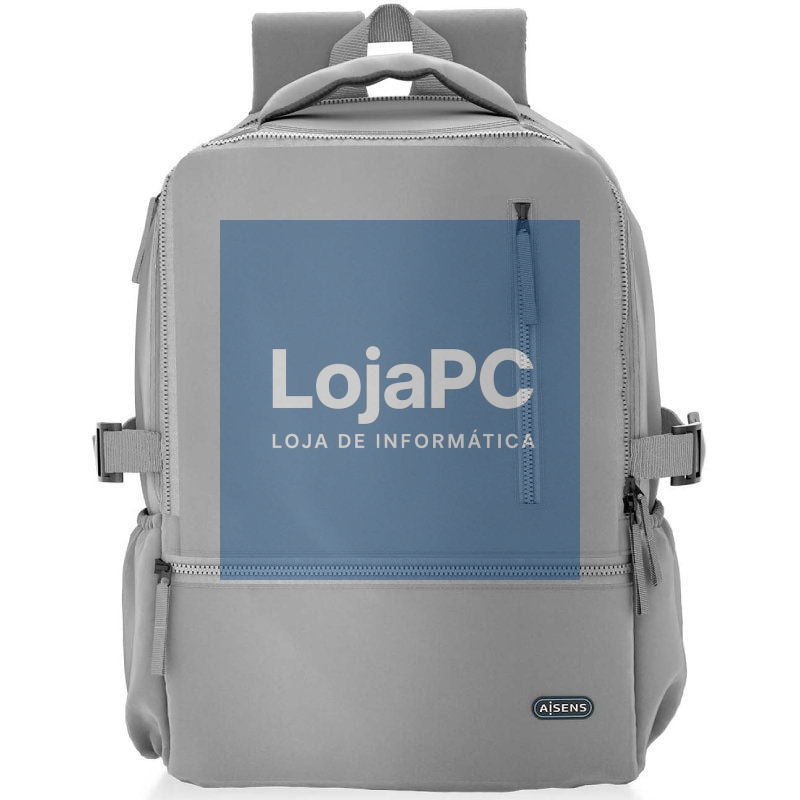 Mochila Aisens ASBG-BP087-GR para Portáteis até 15.6'/ Impermeable/ Cinzento