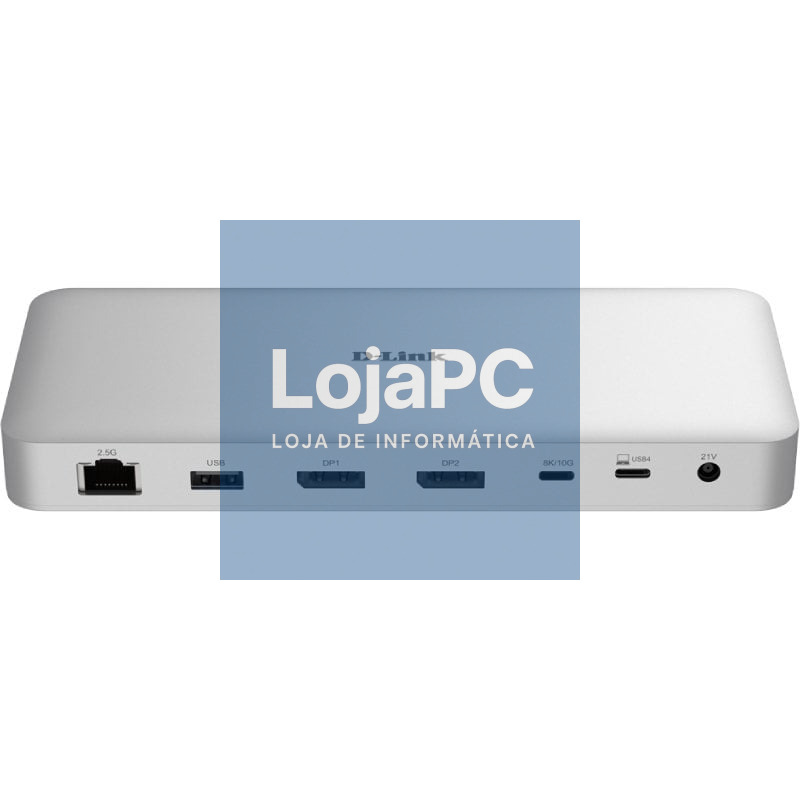 Docking USB Tipo-C 4.0 D-Link DUF-901/E/ 3xUSB/ 3xUSB Tipo-C/ 2xDisplayPort/ 1xRJ45/ 1xUSB Tipo-C PD/ Branco