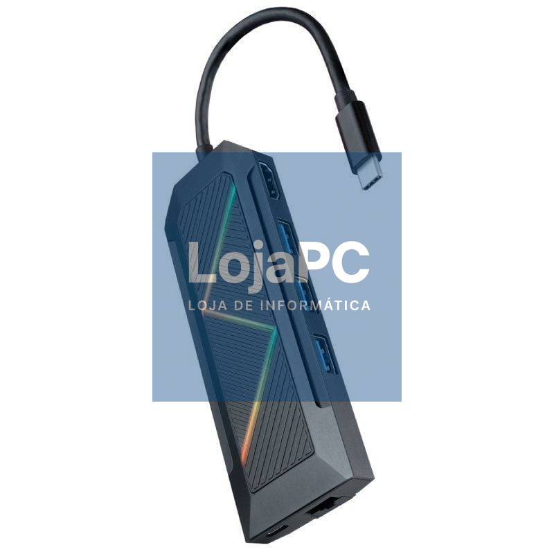 Docking USB Tipo-C Nanocable 10.16.0801/ 3xUSB/ 1xUSB Tipo-C PD/ 1xHDMI/ 1xRJ45/ 1xLector Cartões SD TF