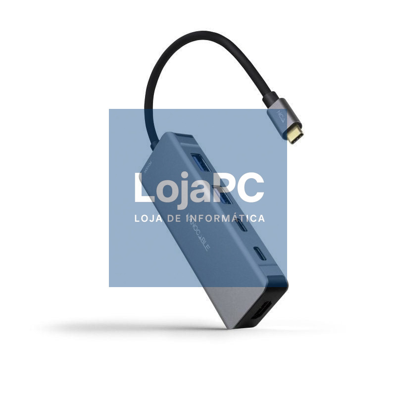 Docking Tipo-C Nanocable 10.16.1006/ 2xUSB/ 1xHDMI 4K/ 2xUSB Tipo-C/ 1xUSB Tipo-C PD/ Cinzento