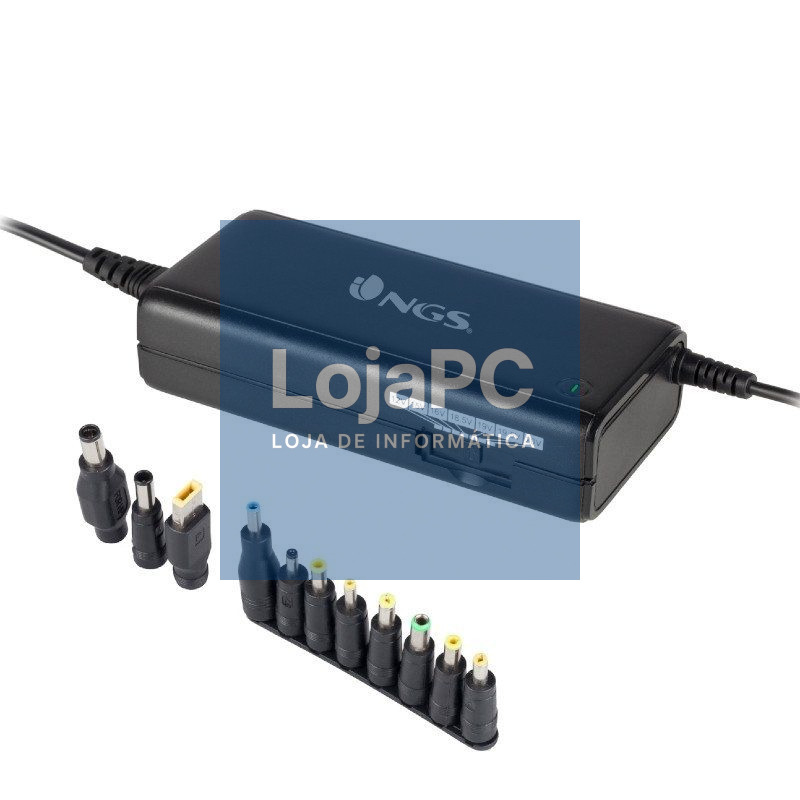 Carregador de Portátil NGS BAN/ 90W/ Manual/ 11 Conectores/ Voltaje 12-20V
